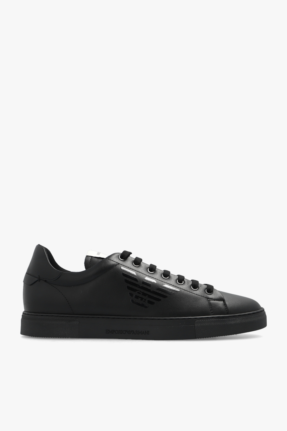 EMPORIO ARMANI EW000385AF10886FC061 関税送料込 Sneakers with logo Emporio Armani - Black calf leather logo